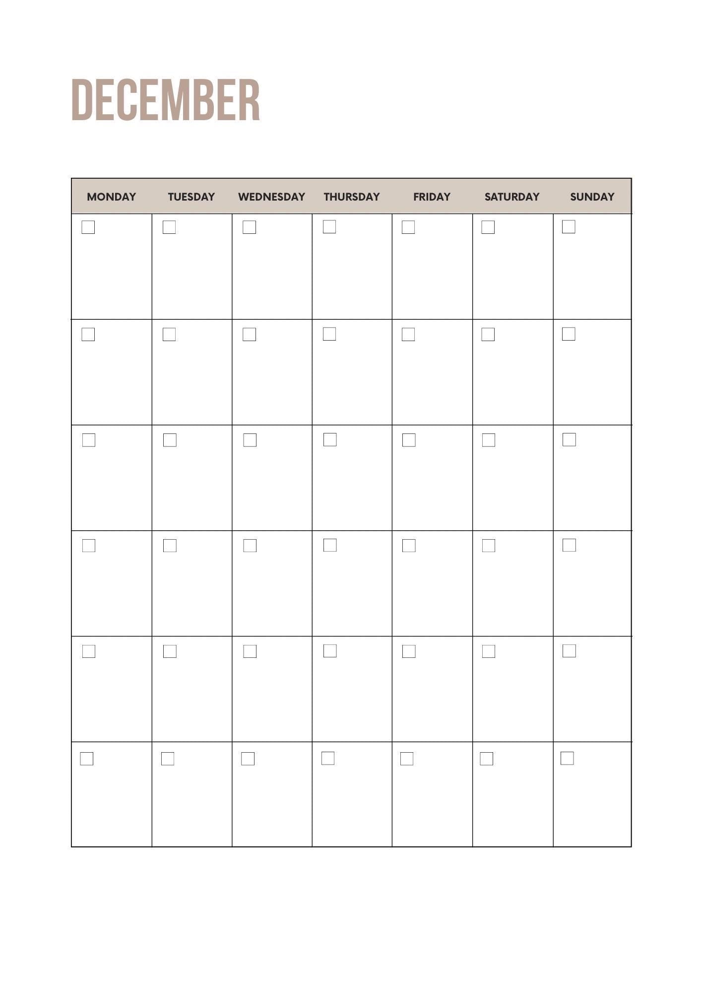 yearly calendar | undated | digital download