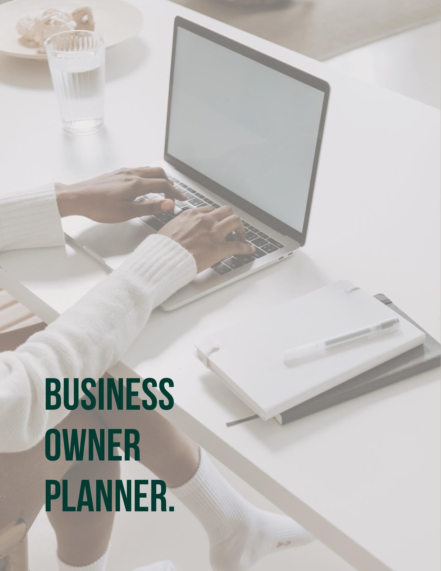 Business Owner Planner Templates