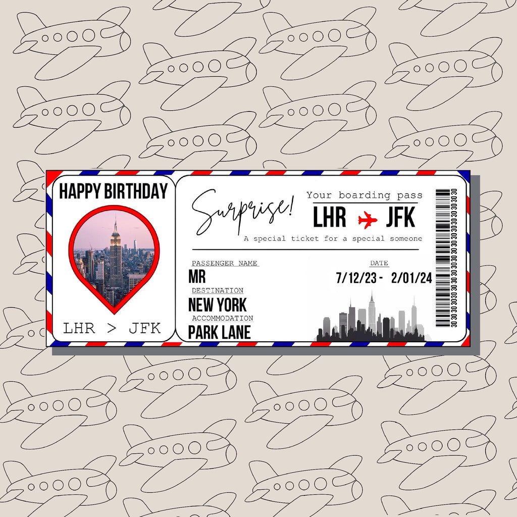 Personalised boarding pass/event ticket.