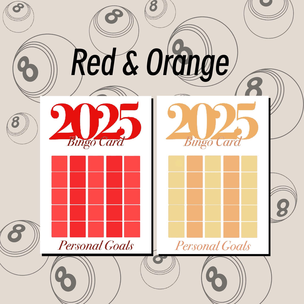 2025 Bingo cards / Personal goals / digital download