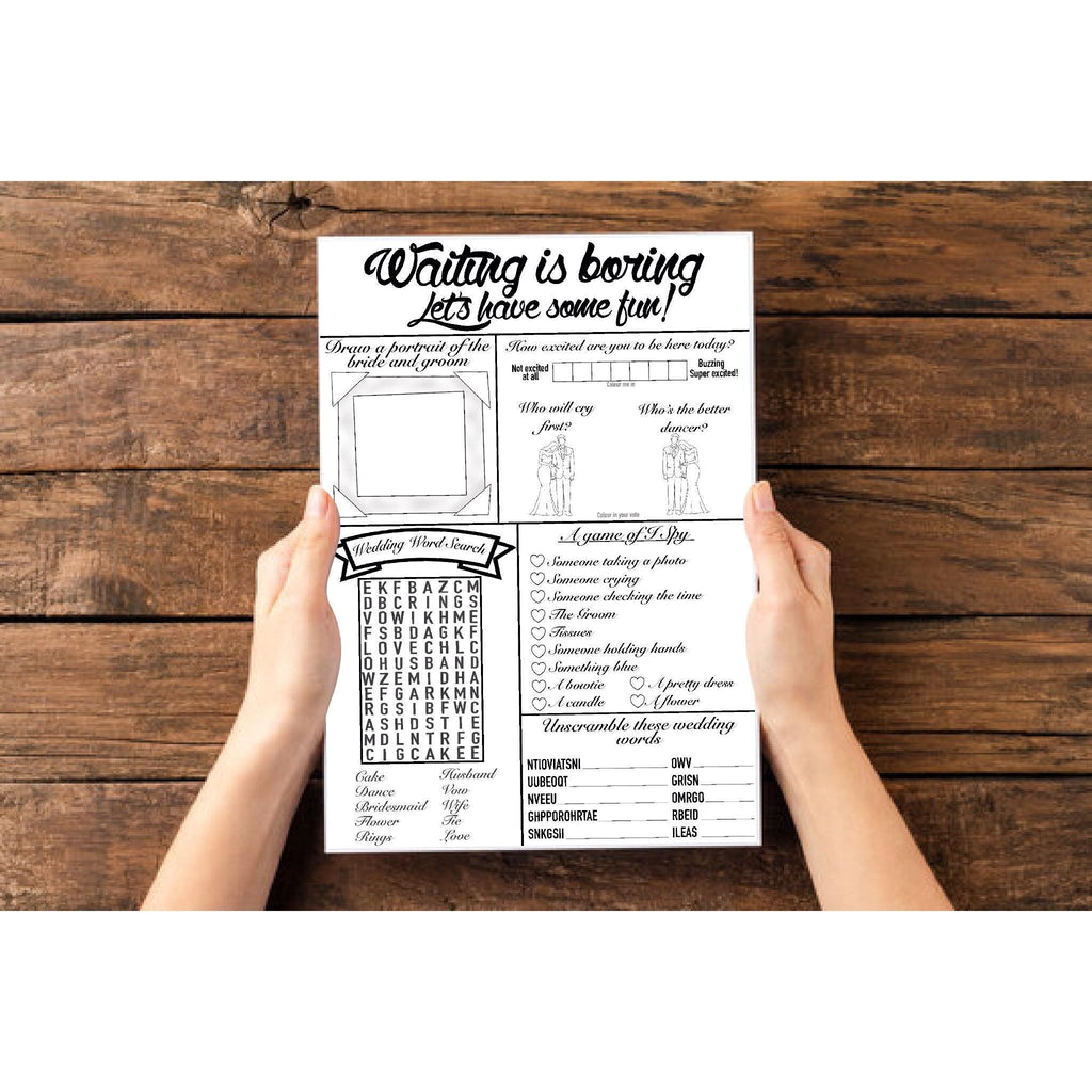 Wedding Game Pages / Instant Download/ Printable pages / Wedding Favors