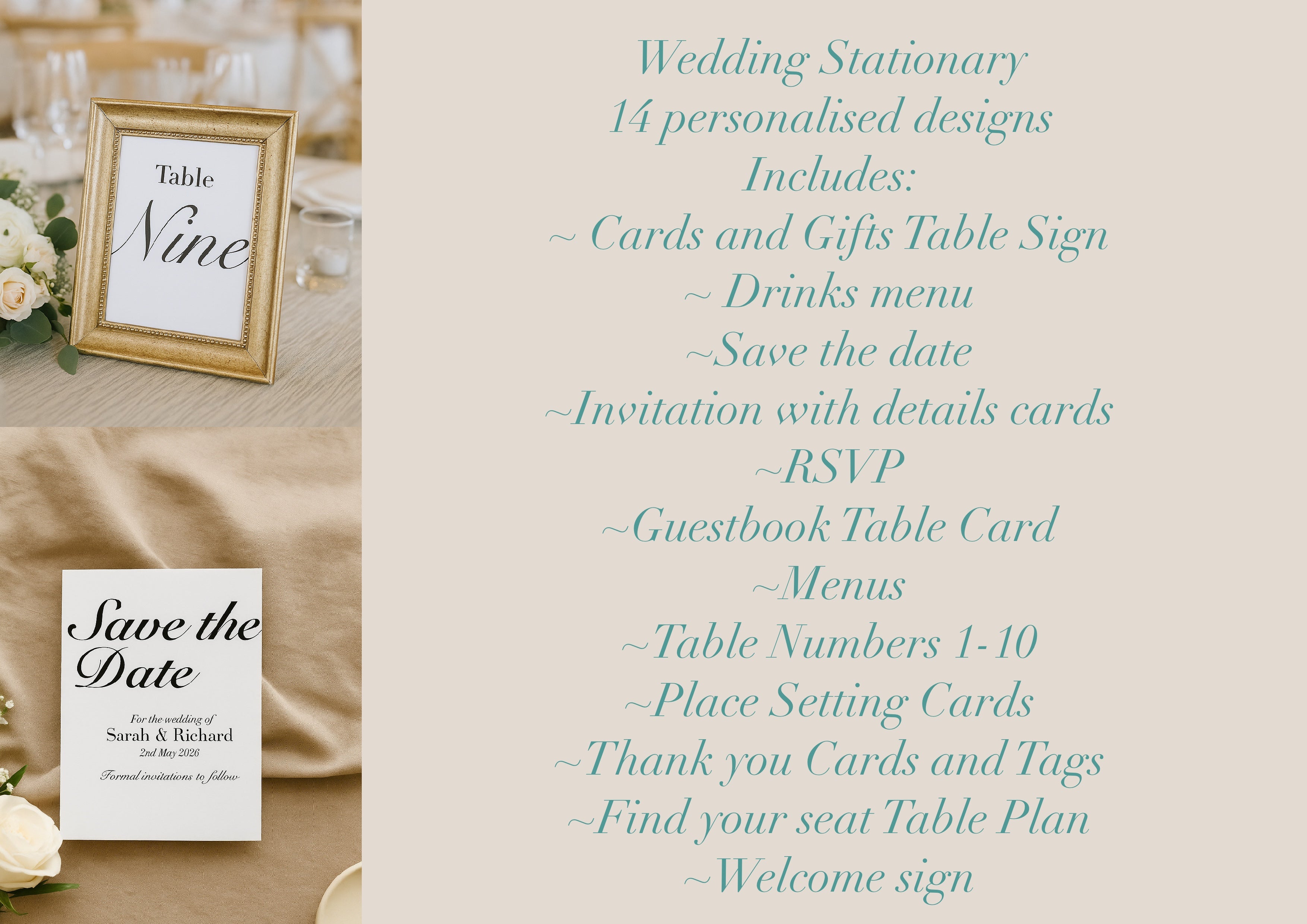 Bespoke Wedding Stationary - Minimalist