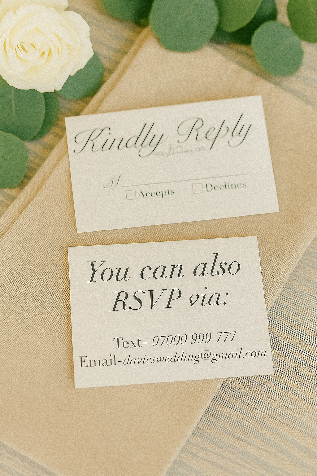 Bespoke Wedding Stationary - Minimalist