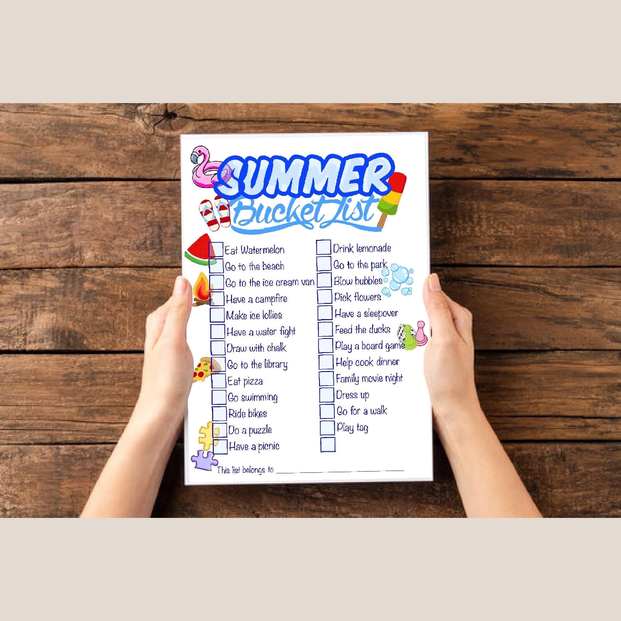 Summer Bucket List/ Children’s Activities/ Summer Games / Summer Activity/ Download