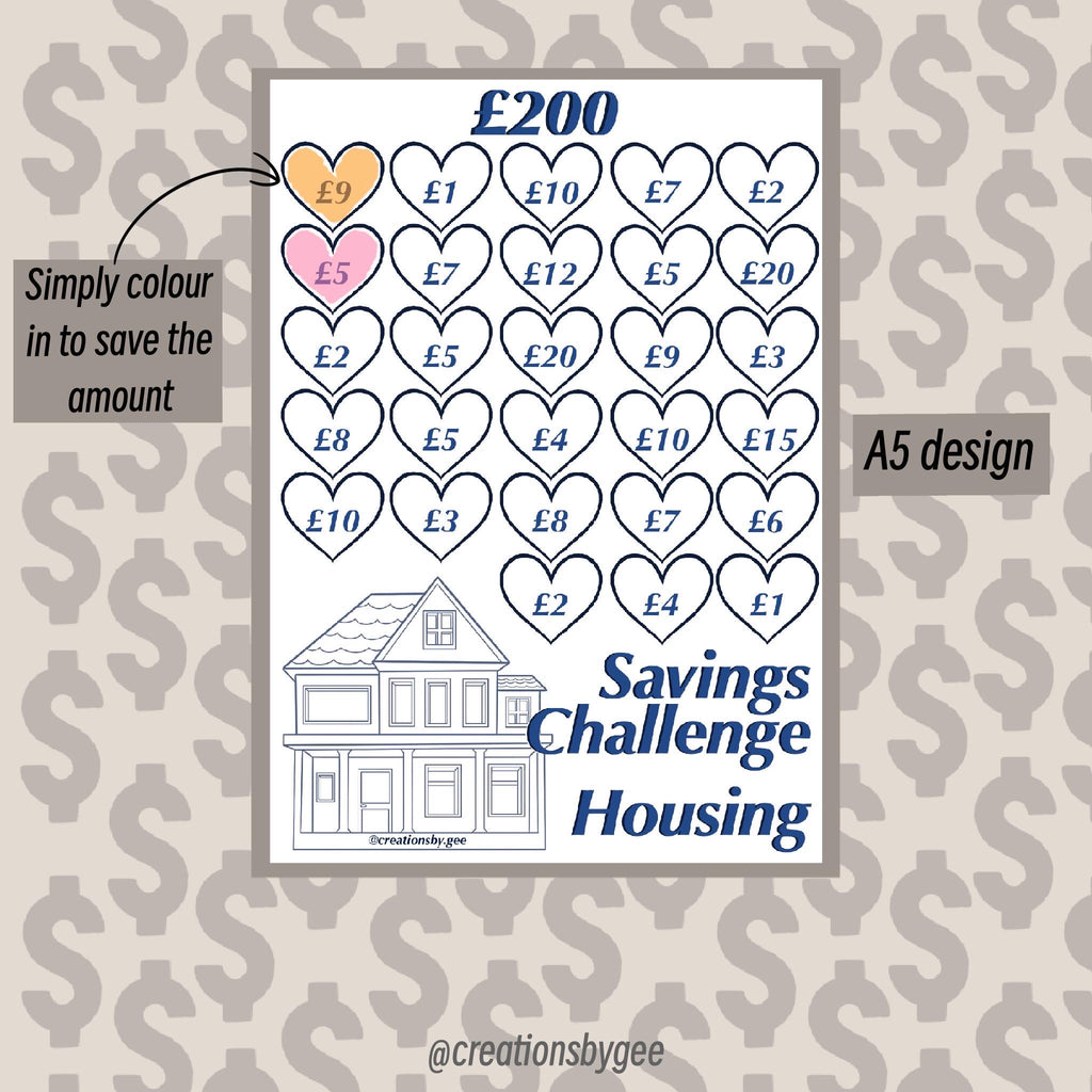 savings challenges / digital downloads / A5 design / instant download.