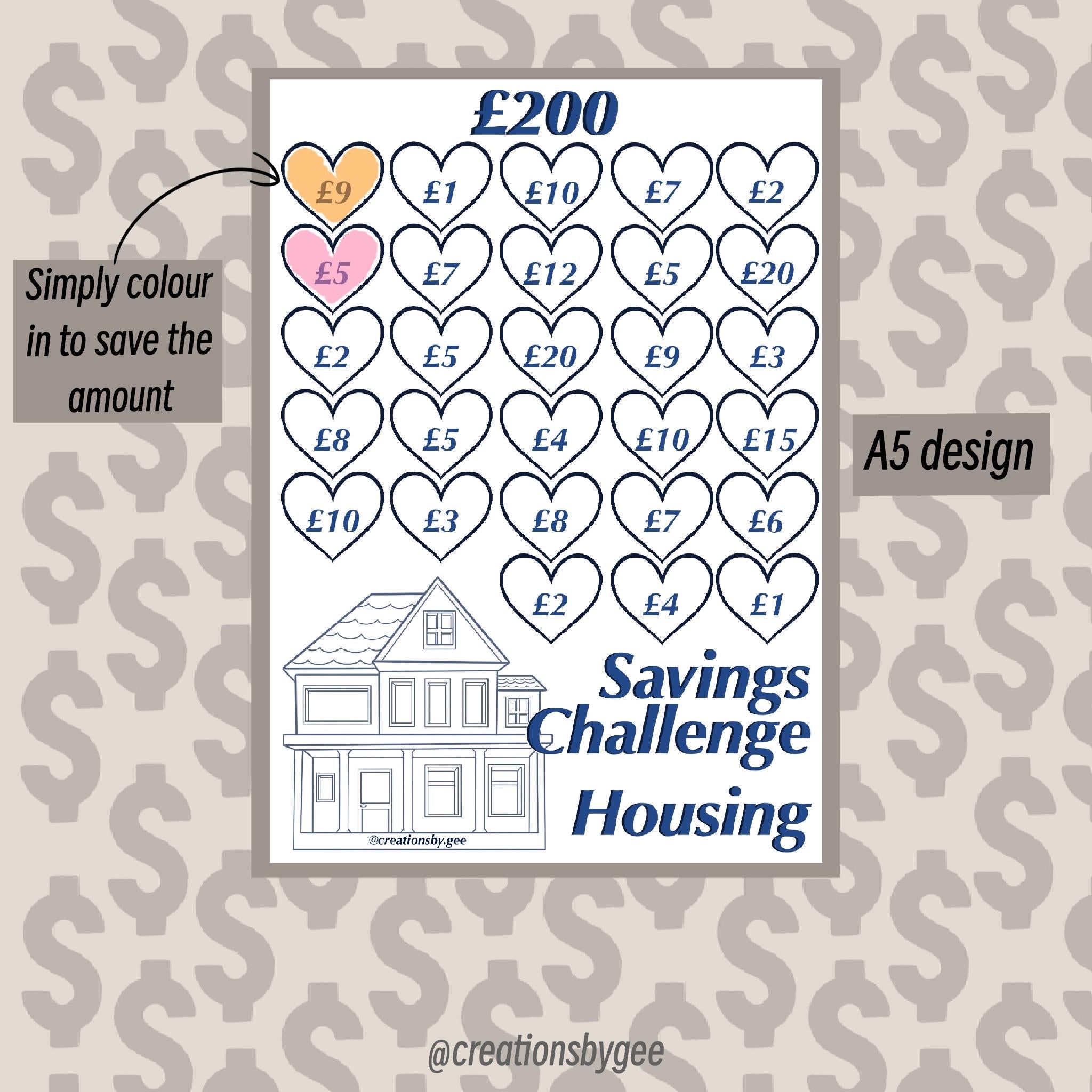 savings challenges / digital downloads / A5 design / instant download.