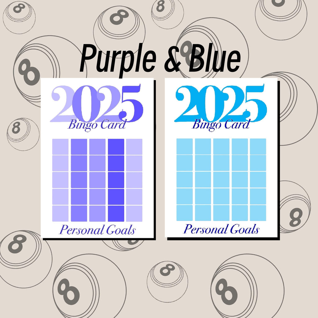 2025 Bingo cards / Personal goals / digital download